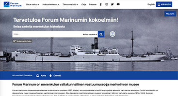 forum-marinum.finna.fi kuvakaappaus